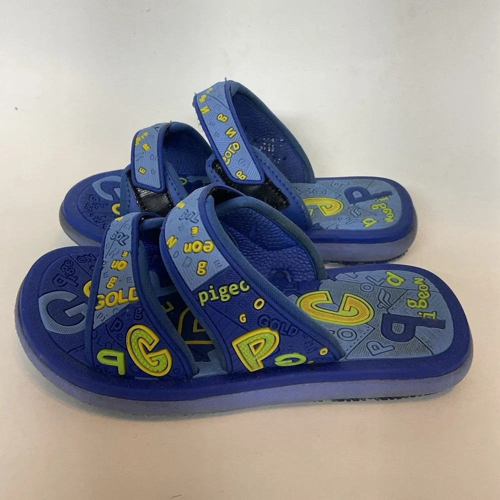 GP‎  Slides Little Boys Size 28 Navy Blue Sandals Slip On Shoes Lightweight